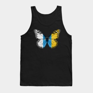 Canary Islander Flag  Butterfly - Gift for Canary Islander From Canary Islands Spain Tank Top